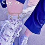 Rhinestone Drop Pendant Women's Anklet Bracelet Jewelry Wedding