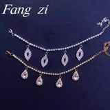 Rhinestone Drop Pendant Women's Anklet Bracelet Jewelry Wedding