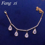 Rhinestone Drop Pendant Women's Anklet Bracelet Jewelry Wedding