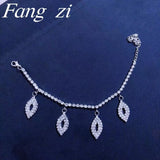 Rhinestone Drop Pendant Women's Anklet Bracelet Jewelry Wedding