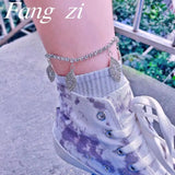 Rhinestone Drop Pendant Women's Anklet Bracelet Jewelry Wedding