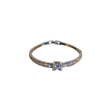Rhinestone Geometric Bracelet Silver Zircon Bangle Girls Jewelry