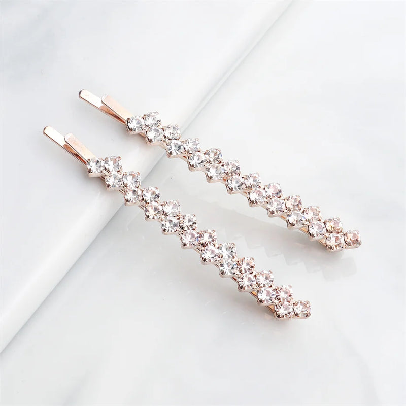 Crystal Rhinestone Hair Clip Barrettes Women Accessories Wedding Prom Bride