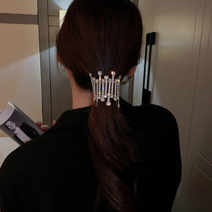 Rhinestone Headwear Hair Rope Bracelet Elastic Hair Band