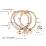 Heart Charm Bracelet Set for Women