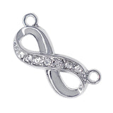 Rhinestone Metal Infinity Symbol Charm Couples Love Jewelry Pendant