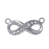 Rhinestone Metal Infinity Symbol Charm Couples Love Jewelry Pendant