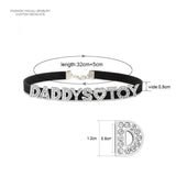 Rhinestone DADDYS TOY Choker Necklace Leather Collar