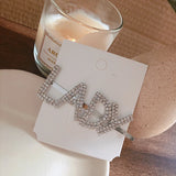 Rhinestone LOVE Hairpin Punk Egirl Sweet Charm Vintage Metal 90s