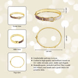 Rhinestone Paved Brass Bangle for Women