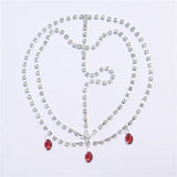 Red Drop Head Chain Bridal Hair Accessories Bohemia Forehead Chain