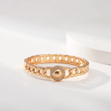 Rhinestones Chain Alloy Cuff Bracelets For Women