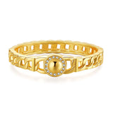 Rhinestones Chain Alloy Cuff Bracelets For Women