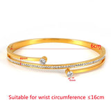 Love Bangle Rhinestone CZ Stainless Steel Bracelet Women Wedding Jewelry