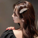 Feather Crystal Hair Clip Wedding Party Hairpin