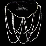 Rhinestone Tassel Leg Bracelet for Women Party Prom Jewelry