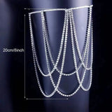 Rhinestone Tassel Leg Bracelet for Women Party Prom Jewelry