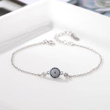 Rhodium Necklace 925 Silver Evil Eye Bracelet Jewelry Set