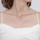 Rhodium Necklace 925 Silver Evil Eye Bracelet Jewelry Set