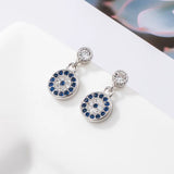Rhodium Necklace 925 Silver Evil Eye Bracelet Jewelry Set