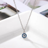 Rhodium Necklace 925 Silver Evil Eye Bracelet Jewelry Set