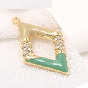 Enamel Pendants Fittings for DIY Earrings Necklaces