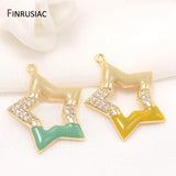 Enamel Pendants Fittings for DIY Earrings Necklaces