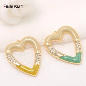 Enamel Pendants Fittings for DIY Earrings Necklaces