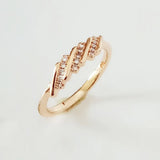 Rose Gold CZ Women's Ring 585