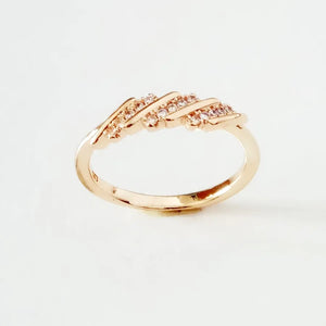 Rose Gold CZ Women's Ring 585