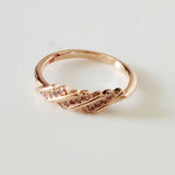 Rose Gold CZ Women's Ring 585