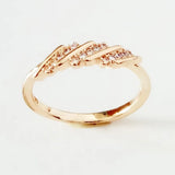 Rose Gold CZ Women's Ring 585
