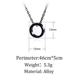 Ring Geometric Necklace Stainless Steel Couple Jewelry Necklace