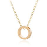 Ring Geometric Necklace Stainless Steel Couple Jewelry Necklace
