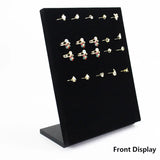 Velvet Gray Ring Jewelry Display Stand Organizer Box Storage