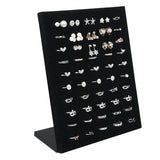 Velvet Gray Ring Jewelry Display Stand Organizer Box Storage
