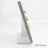 Velvet Gray Ring Jewelry Display Stand Organizer Box Storage