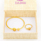 Women Bangle Set Jewelry Brazil Plated Ladies Necklace Earrings Gift