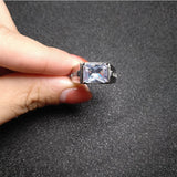 925 Silver Ring with Zircon Gemstone for Wedding Party