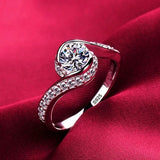 Tibetan Silver Wedding Bands Boho Cubic Zircon Ring