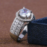 Women Wedding Engagement Ring Round Cut Ring Size 6-10