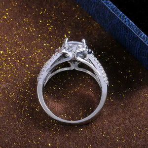 Women Wedding Engagement Ring Round Cut Ring Size 6-10