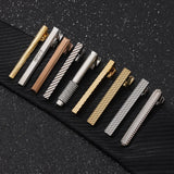 Ripple Crystal Metal Tie Clip for Men's Business Wedding Party Gentleman
