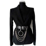 Rock Punk Hip Hop Metal Body Jewelry Waist Chain Belly Necklace Tassel Belt