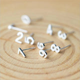 Roman Digital Stainless Steel Stud Earrings
