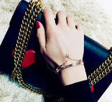 Roman Number Heart Bracelet For Women Girl Double-Layer Crystal Bangles