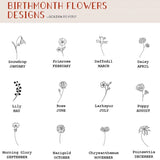 Personalized Constellation Flower Drop Earrings