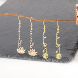 Personalized Constellation Flower Drop Earrings