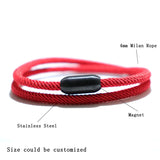 Men's Rope Bracelet Magnetic Stainless Steel Accessory Gift for Him