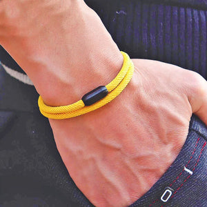 Men's Rope Bracelet Magnetic Stainless Steel Accessory Gift for Him